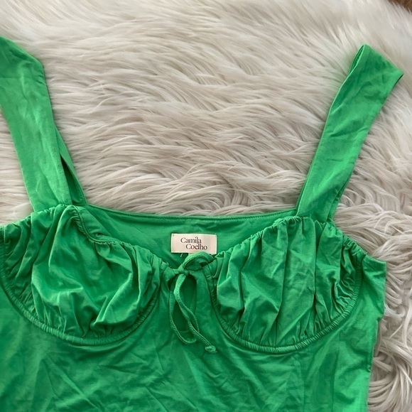 CAMILA COELHO Daisy Top In Green - Picture 3 of 4